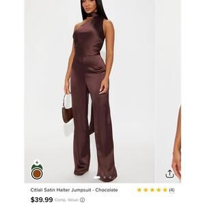 Fashion Nova brown jumpsuit
